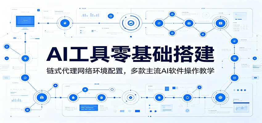 AI工具零基础搭建：链式代理网络环境配置，多款主流AI软件操作教学-三禾网络