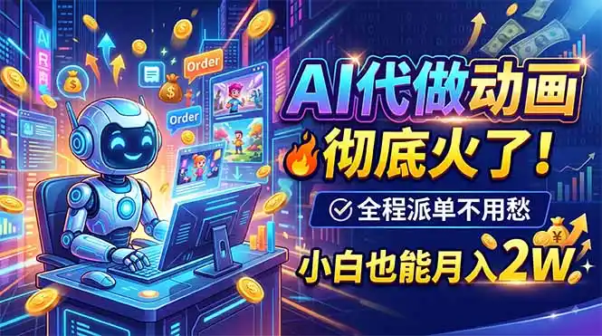 AI代做动画，彻底火了！全程派单不用愁，小白也能月入2W-三禾网络
