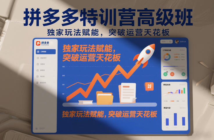 拼多多特训营高阶班，独家玩法赋能，突破运营天花板(更新260819)-三禾网络