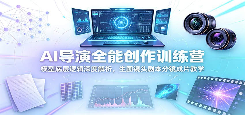 AI导演全能创作训练营：模型底层逻辑深度解析，生图镜头剧本分镜成片教学-三禾网络