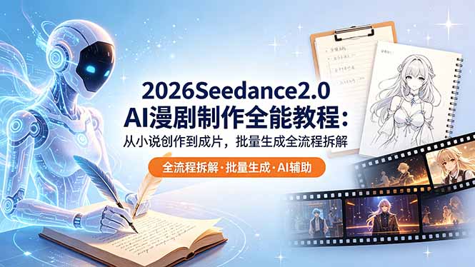2026Seedance2.0 AI制作全能教程：从小说创作到成片，批量生成全流程拆解-三禾网络