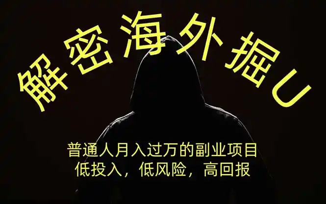 解密海外掘U,普通人月入过万的副业项目,低投入、低风险高回报,没有之一-三禾网络