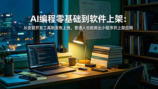 AI编程零基础到软件上架：从安装开发工具到发布上线，普通人也能做出小程序并上架应用商店-三禾网络