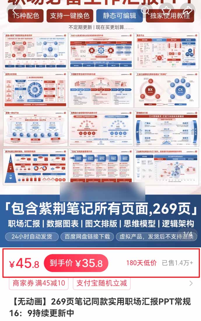 小红书虚拟项目特训班9.0，全面拥抱AI，批量产出原创PPT货源，单品/单店纯利润几万到几十W-三禾网络