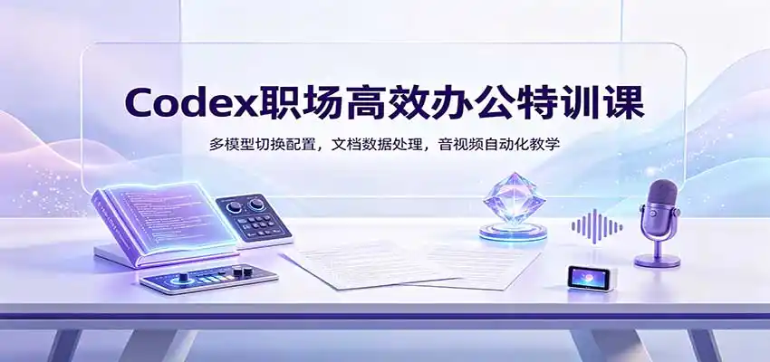 Codex职场高效办公特训课：多模型切换配置，文档数据处理，音视频自动化教学-三禾网络