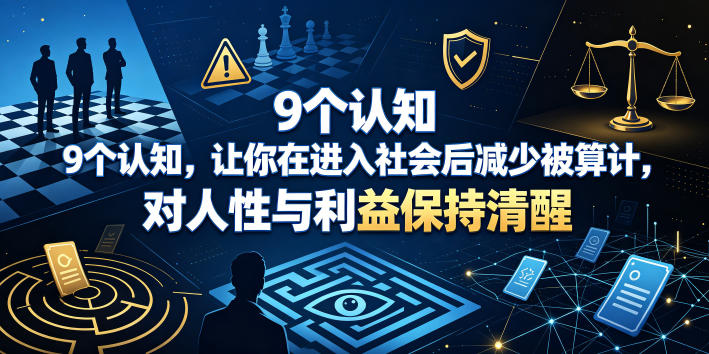 付费文章：9个认知，让你在进入社会后减少被算计，对人性与利益保持清醒-三禾网络