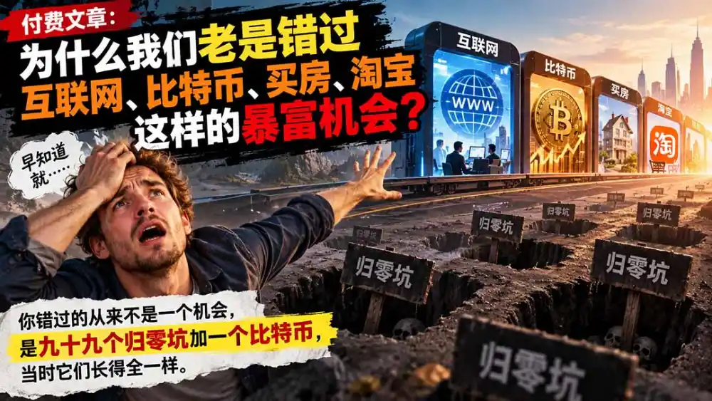 付费文章:为什么我们老是错过互联网、比特币、买 房、淘宝这样的暴富机会?-三禾网络