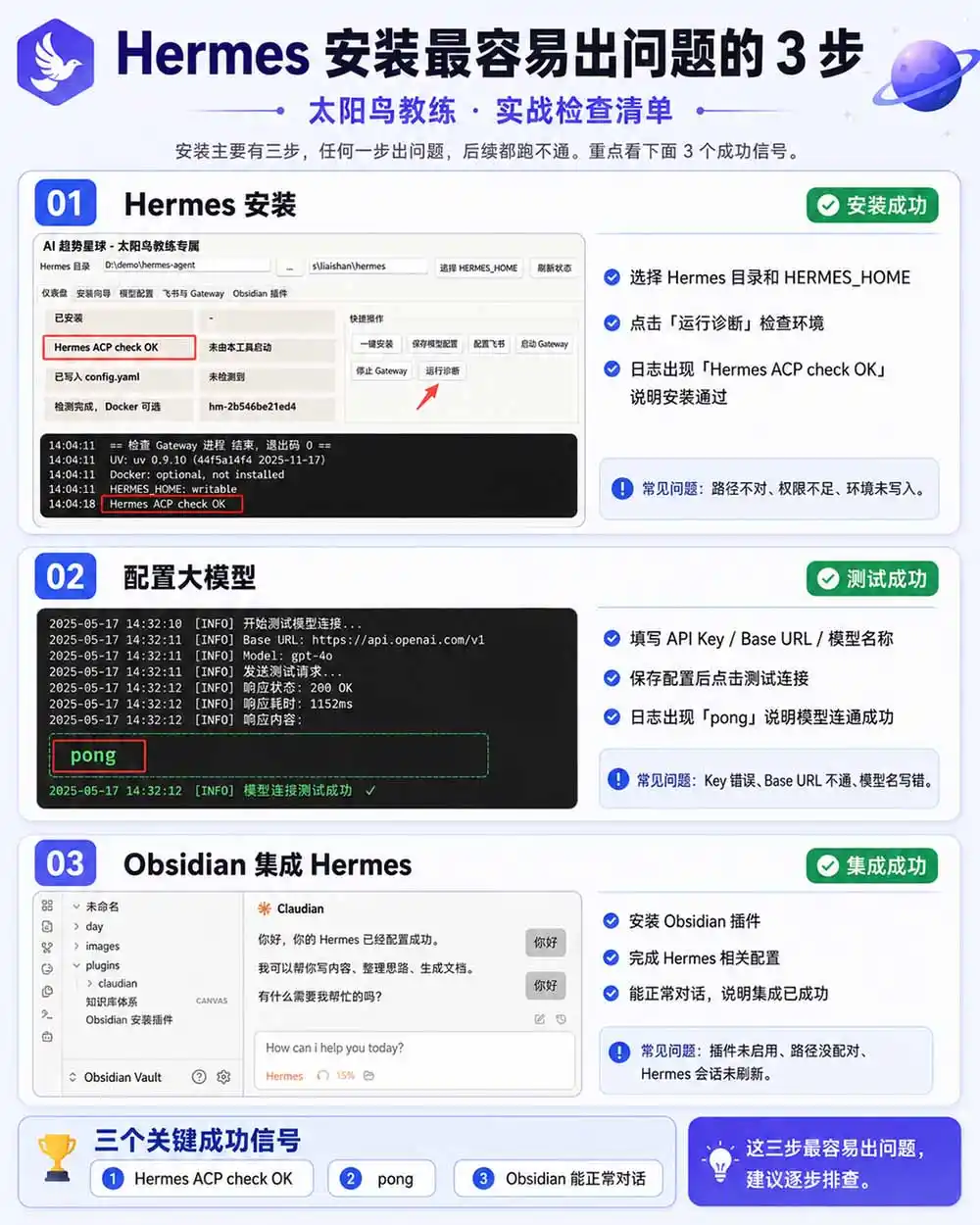 Hermes+Obsidian打造AI内容系统SOP；工具只是入口系统才是复利，从安装配置到知识库管理完整教学-三禾网络