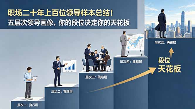付费文章：职场二十年上百位领导样本总结！五层次领导画像，你的段位决定你的天花板-三禾网络