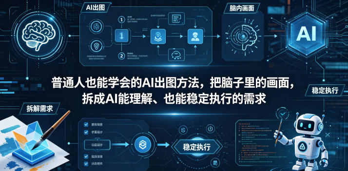 普通⼈也能学会的AI出图⽅法，把脑子里的画面，拆成AI能理解、也能稳定执行的需求【文档】-三禾网络