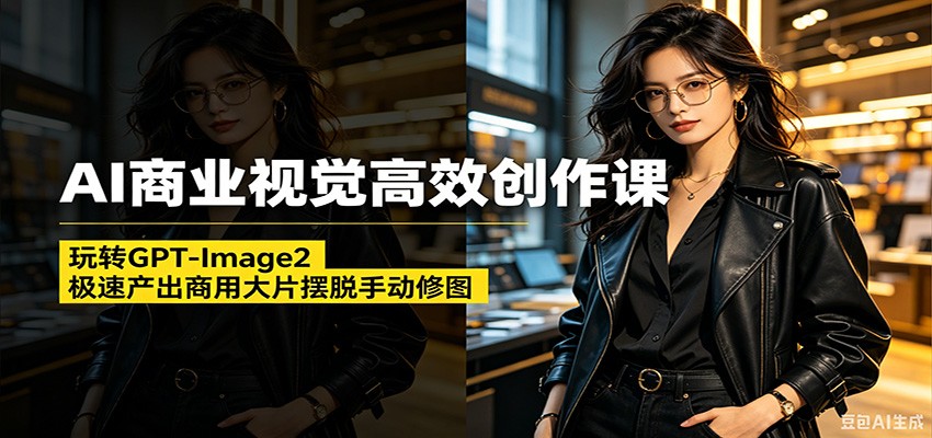 AI商业视觉高效创作课：玩转GPT-Image2，极速产出商用大片摆脱手动修图(更新)-三禾网络