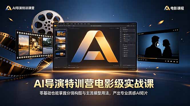 AI导演特训营电影级实战课，零基础也能掌握分镜构图与主流模型用法，产出专业质感AI短片-三禾网络