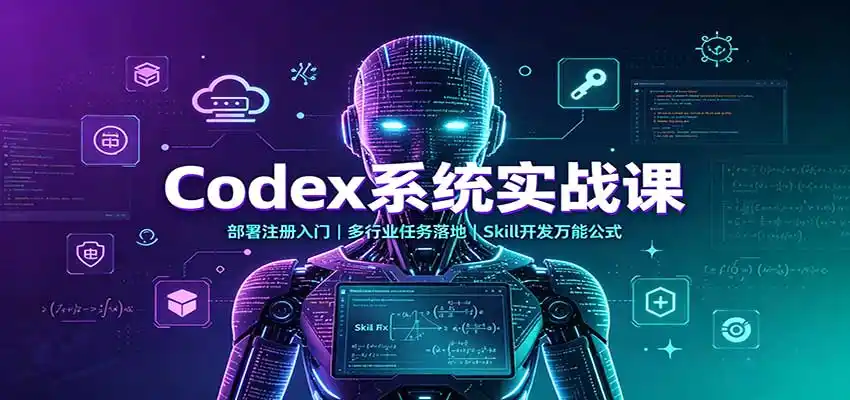 Codex系统实战课:部署注册入门,多行业任务落地,Skill开发万能公式 Codex系统实战课:部署注册入门,多行业任务落地,Skill开发万能公式