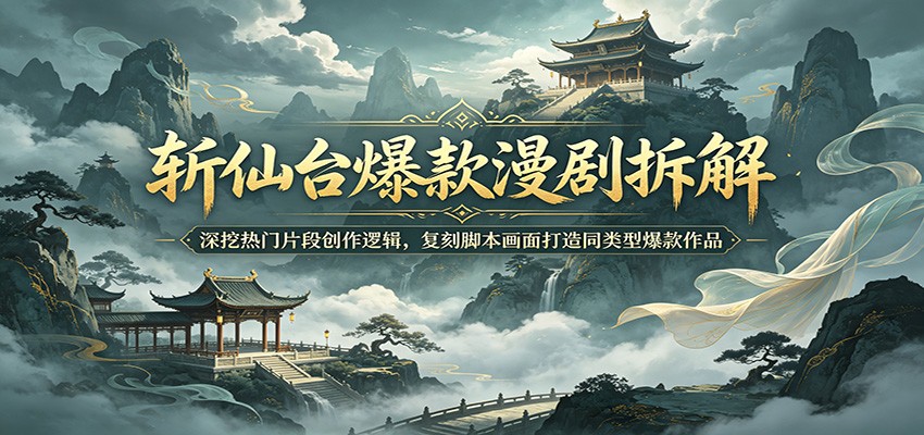 斩仙台爆款漫剧拆解：深挖热门片段创作逻辑，复刻脚本画面打造同类型爆款作品-三禾网络