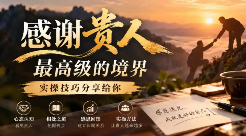 某公众号付费文章：感谢贵人最高级的境界，实操技巧分享给你-三禾网络