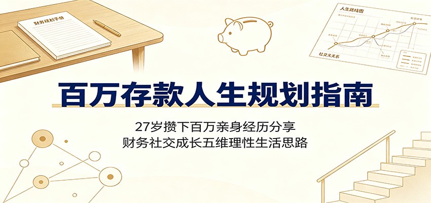 百万存款人生规划指南：27岁攒下百万亲身经历分享，财务社交成长五维理性生活思路-三禾网络
