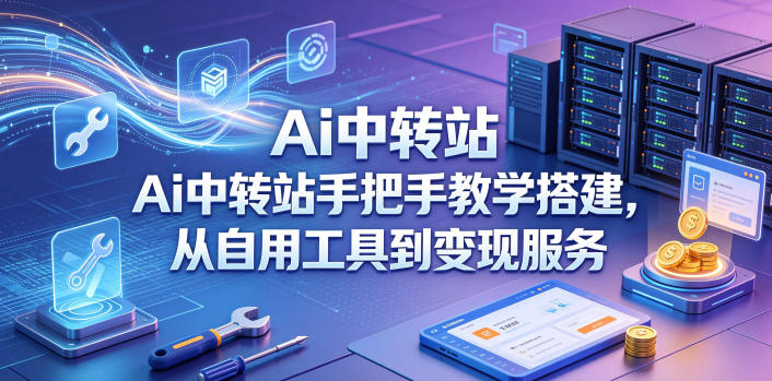 Ai中转站手把手教学搭建，从自用工具到变现服务-三禾网络