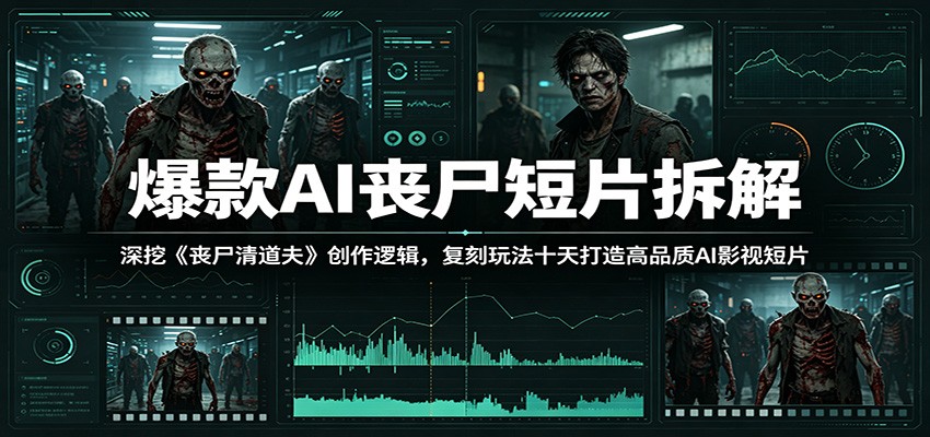 爆款AI丧尸短片拆解：深挖《丧尸清道夫》创作逻辑，复刻玩法快速打造高品质AI影视短片-三禾网络
