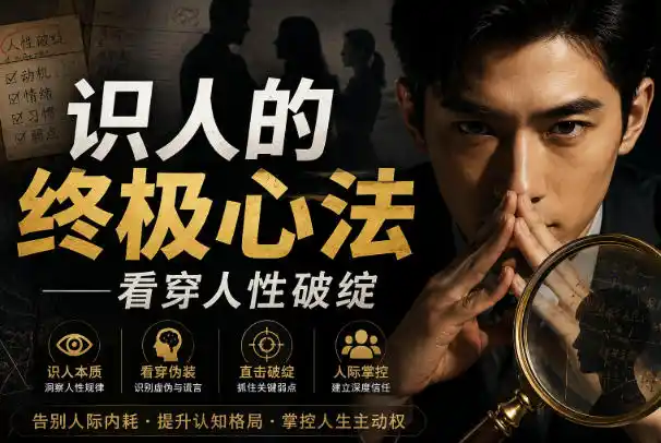 付费文章：识人的终极心法——看穿人性破绽-三禾网络