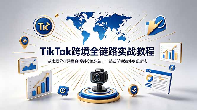 TikTok+独立站跨境基础全套教程，拆解平台盈利逻辑，新手从零跑通变现全流程-三禾网络