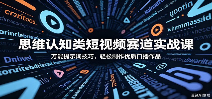 思维认知类短视频赛道实战课：万能提示词技巧，轻松制作优质口播作品-三禾网络