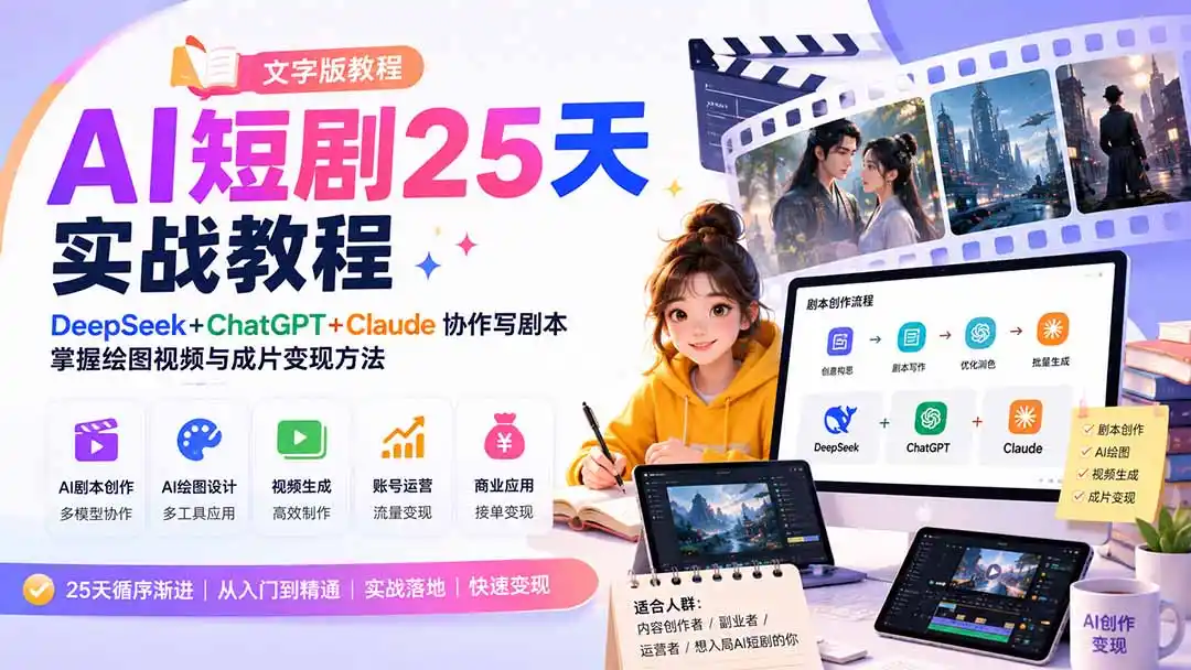 AI短剧25天实战教程(文字版教程-三禾网络
