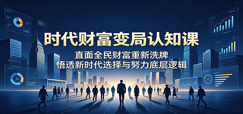 时代财富变局认知课：直面全民财富重新洗牌，悟透新时代选择与努力底层逻辑-三禾网络