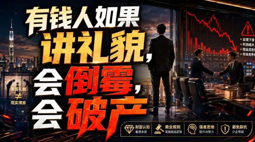 付费文章：有钱人如果讲礼貌，会倒霉，会破产-三禾网络