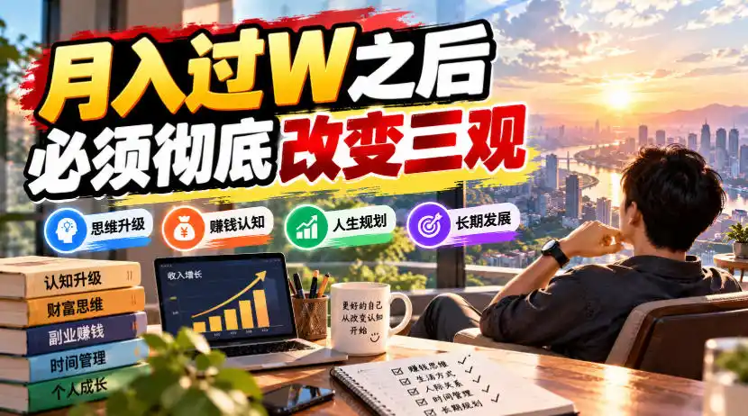 某公众号付费文章：月入过W之后，必须彻底改变三观-三禾网络
