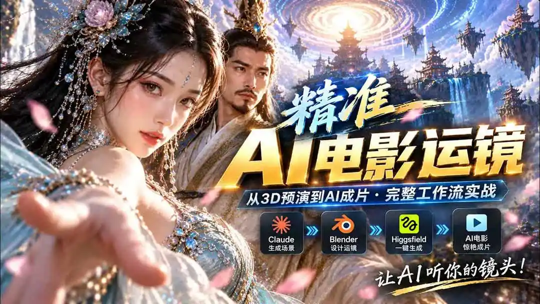 AI视频终于能精准运镜了！Claude + Blender + Higgsfield 免费插件实测-三禾网络