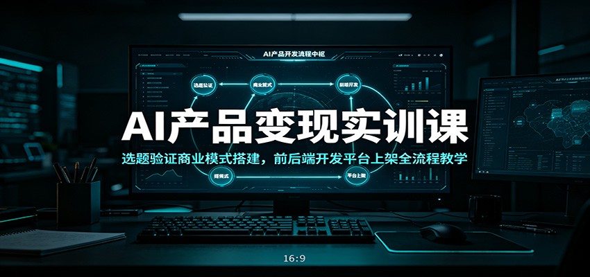 AI产品变现实训课：选题验证商业模式搭建，前后端开发平台上架全流程教学-三禾网络