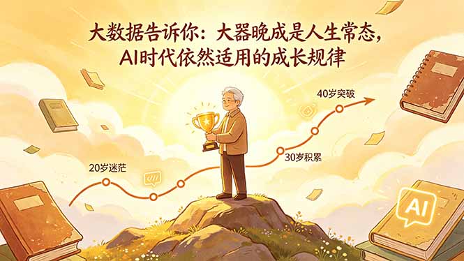 付费文章：大数据告诉你：大器晚成是人生常态，AI 时代依然适用的成长规律-三禾网络