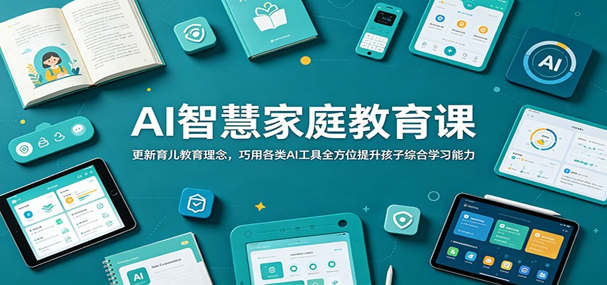 AI智慧家庭教育课：更新育儿教育理念，巧用各类AI工具全方位提升孩子综合学习能力-三禾网络
