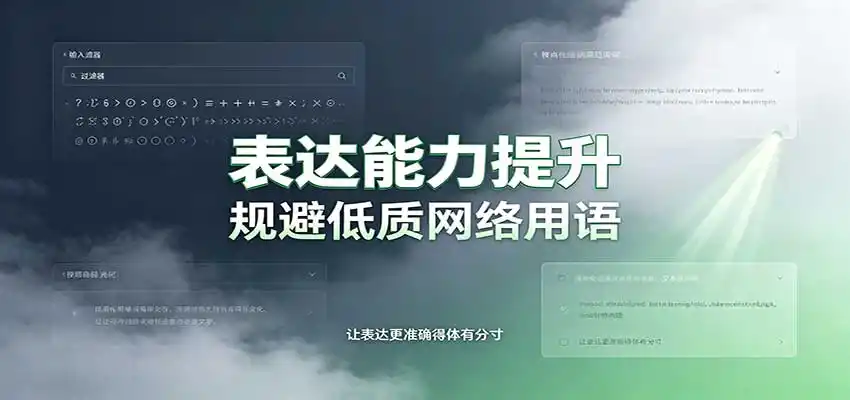 表达能力提升：语言塑造思想逻辑，规避低质网络用语，强化心智感知-三禾网络
