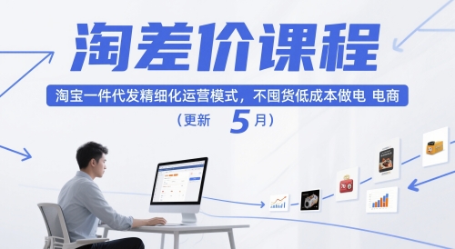 淘差价课程，淘宝一件代发精细化运营模式，不囤货低成本做电商(更新26年7月)-三禾网络
