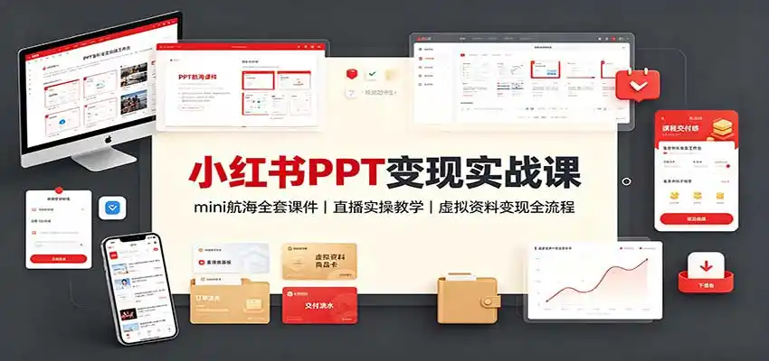 小红书PPT变现实战课:mini航海全套课件+直播实操教学,虚拟资料变现全流程 小红书PPT变现实战课:mini航海全套课件+直播实操教学,虚拟资料变现全流程