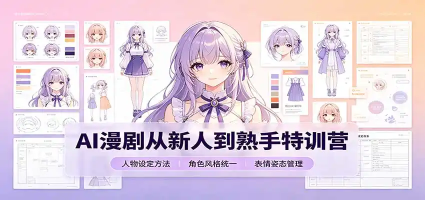 AI漫剧从新人到熟手特训营：剧本分镜创作，提示词模板，人物设定与工具资源-三禾网络