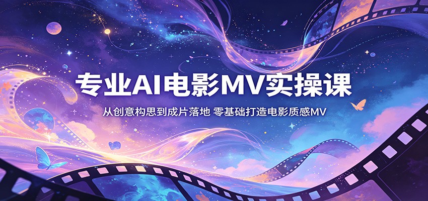 专业AI电影MV实操课：从创意构思到成片落地，零基础打造电影质感MV-三禾网络