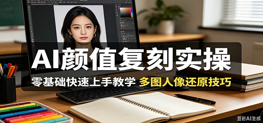 AI颜值复刻实操，零基础快速上手教学，多图人像还原技巧-三禾网络