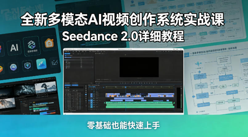 全新多模态AI视频创作系统实战课，Seedance 2.0详细教程，零基础也能快速上手-三禾网络