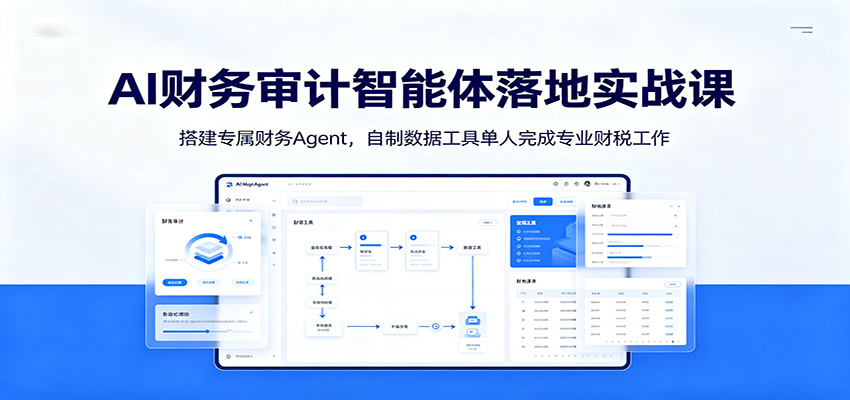 AI财务审计智能体落地实战课:搭建专属财务Agent,自制数据工具单人完成专业财税工作-三禾网络