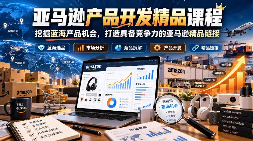亚马逊产品开发精品课程，挖掘蓝海产品机会，打造具备竞争力的亚马逊精品链接-三禾网络