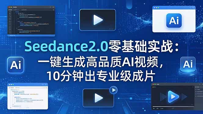 Seedance2.0零基础实战：一键生成高品质AI视频，10分钟出专业级成片-三禾网络