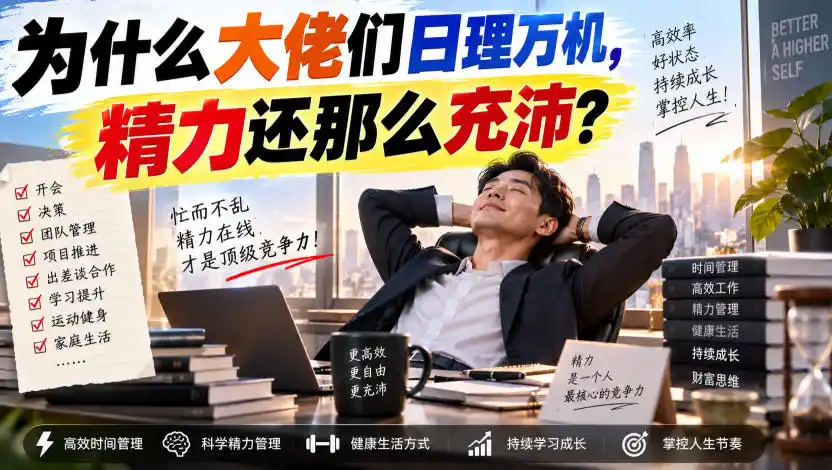 付费文章：为什么大佬们日理万机，精力还那么充沛？-三禾网络