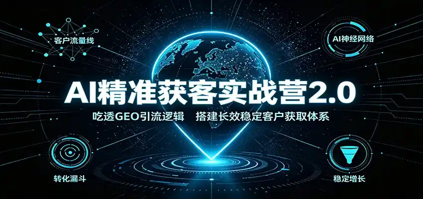 AI精准获客实战营2.0：吃透GEO引流逻辑，搭建长效稳定客户获取体系-三禾网络