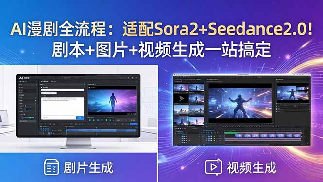 AI漫剧全流程：适配Sora2+Seedance2.0！剧本+图片+视频生成一站搞定-三禾网络