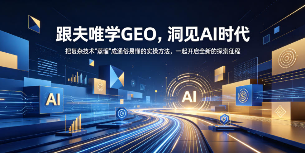 跟夫唯学GEO，洞见AI时代，把复杂技术“蒸馏”成通俗易懂的实操方法，一起开启全新的探索征程-三禾网络