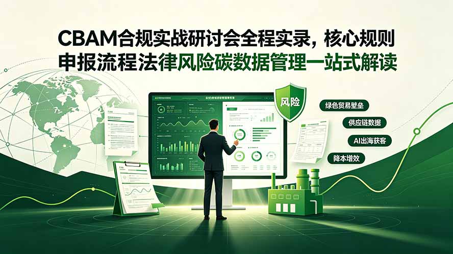 CBAM合规实战研讨会全程实录，核心规则申报流程法律风险碳数据管理一站式解读-三禾网络
