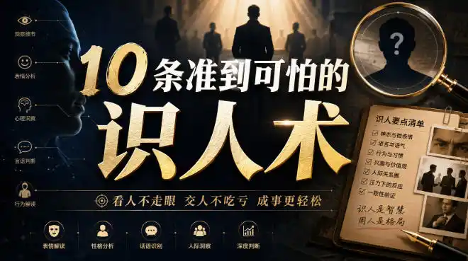 付费文章:10条准到可怕的识人术-三禾网络