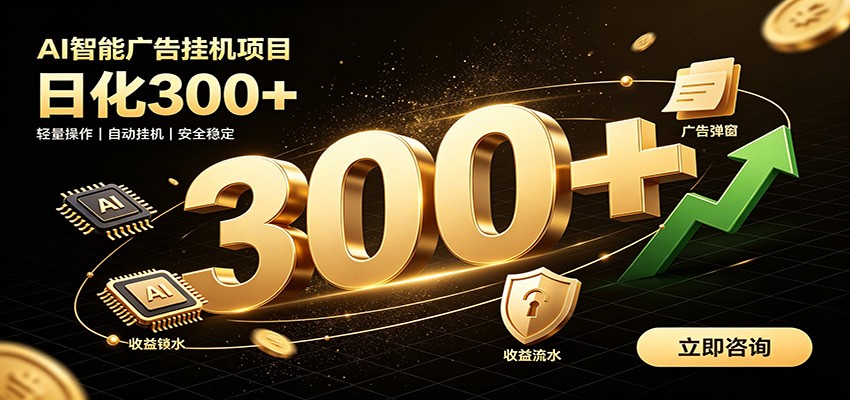 捡钱方法教学，AI广告全新玩法，月入过万无压力，适合各类人群兼职创业-三禾网络